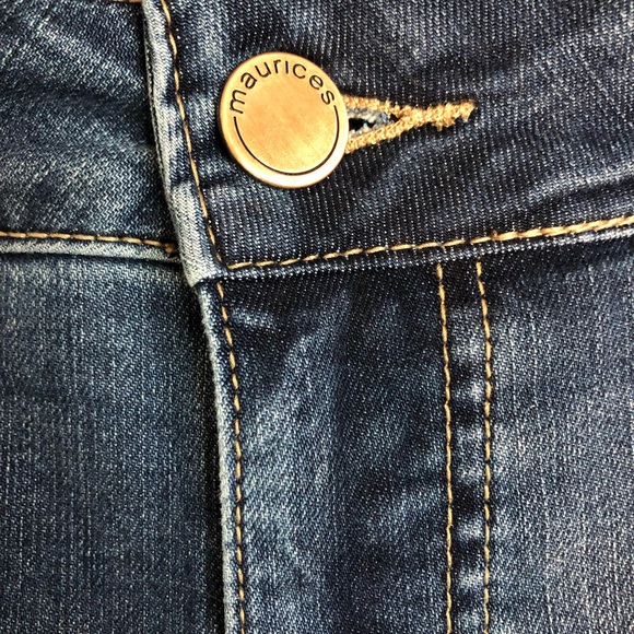 Maurices Plus Jeans Women 20W Blue Skinny Everflex High Rise Stretch Medium Wash - Picture 4 of 10